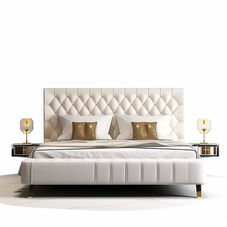 Nordic Italian Light Luxury Minimalist Double Bed